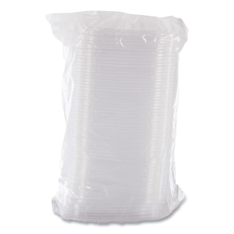 DART ClearPac Clear Container Lids, Flat, 4.9 x 5.9, Clear, Plastic, 63/Pack, 16 Packs/Carton (DCCC12DLR) thumbnail 2