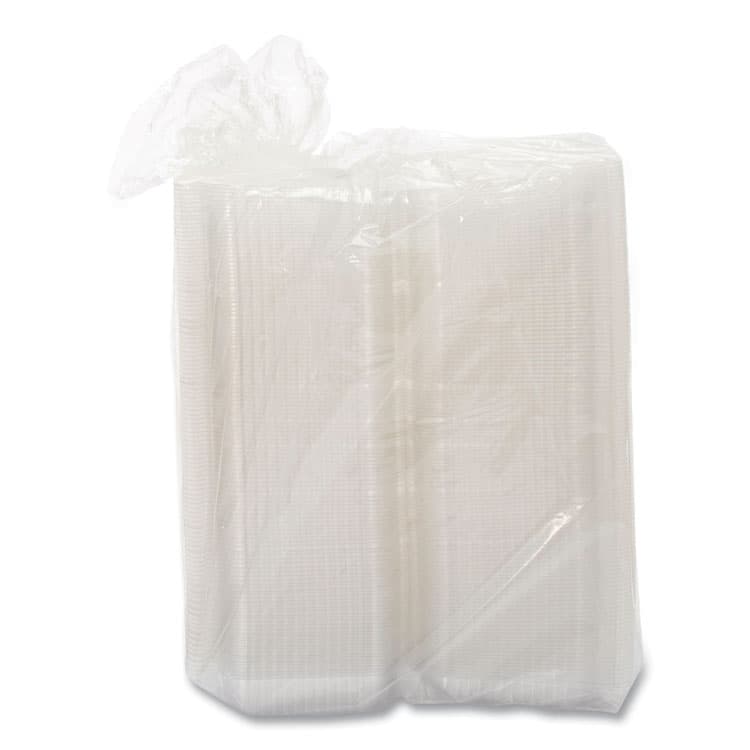 DART StayLock Clear Hinged Lid Containers, 6 x 7 x 2.1, Clear, Plastic, 125/Packs, 2 Packs/Carton (DCCC26UT1) thumbnail 2