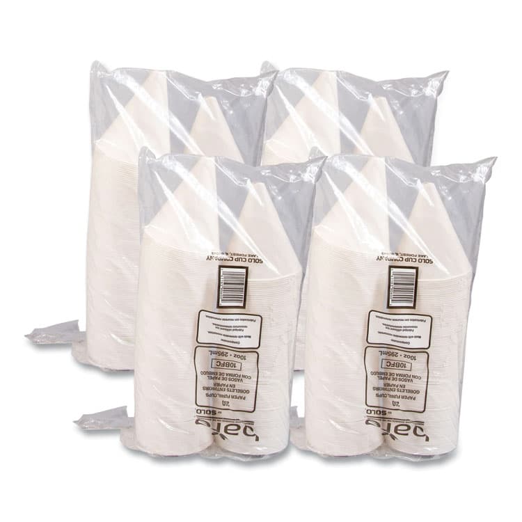 DART Bare Eco-Forward Treated Paper Funnel Cups, ProPlanet Seal, 10 oz, White, 250/Bag, 4 Bags/Carton (SCC10BFC) thumbnail 3