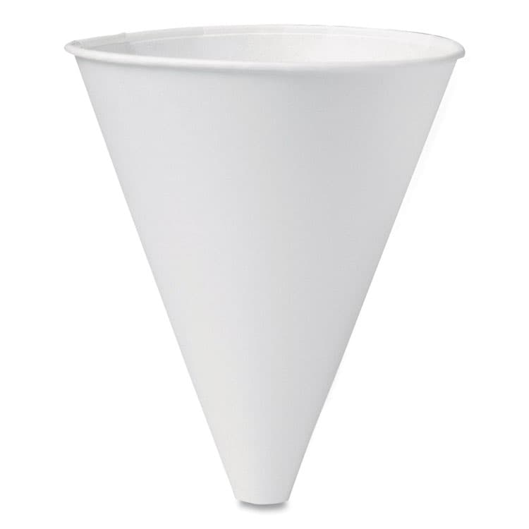 DART Bare Eco-Forward Treated Paper Funnel Cups, ProPlanet Seal, 10 oz, White, 250/Bag, 4 Bags/Carton (SCC10BFC)