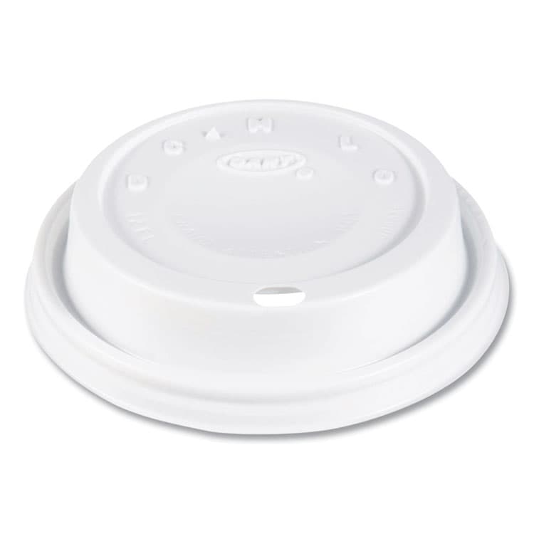 DART Cappuccino Dome Sipper Lids, Fits 12 oz Hot Cups, Plastic, White, 1,000/Carton (DCC12EL)