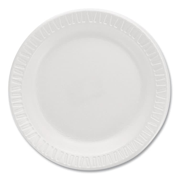 DART Mediumweight Foam Dinnerware, Plate, 6" dia, White, 125/Pack (DCC6PWQRPK)