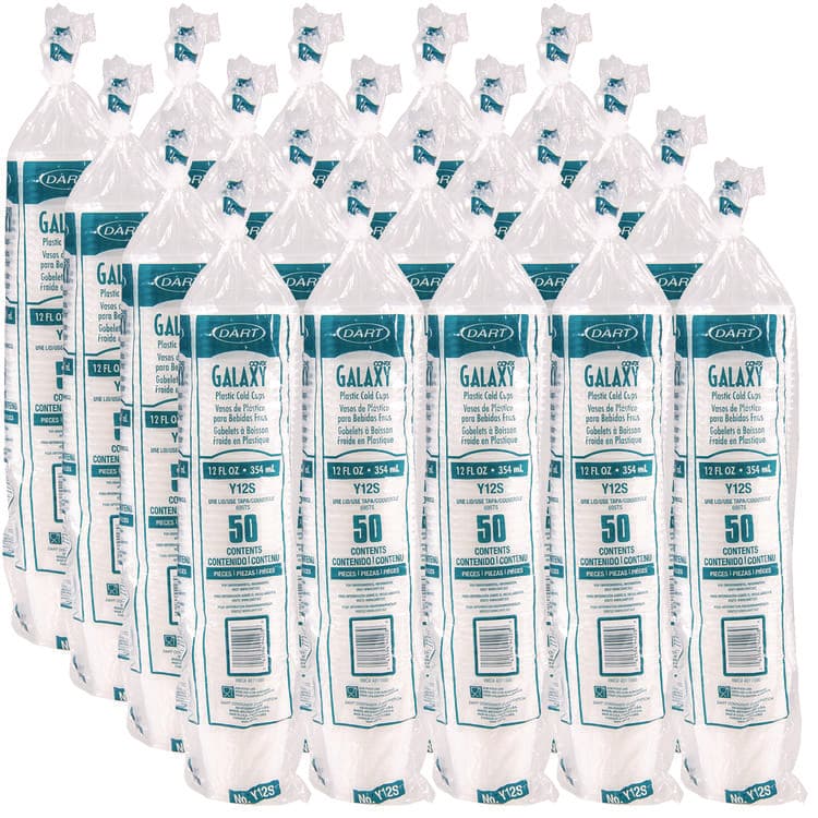 DART High-Impact Polystyrene Squat Cold Cups, 12 oz, Plastic, Translucent, 50/Pack (DCCY12SPK) thumbnail 3