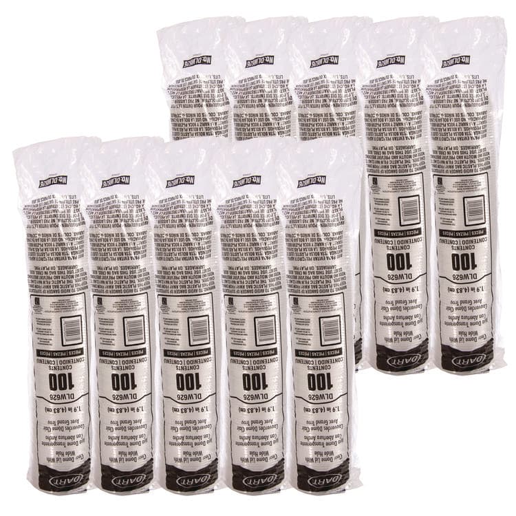 DART Open-Top Dome Lid, With 1.9" dia Hole, Fits 16 oz to 24 oz Cold Cups, Plastic, Clear, 1,000/Carton (DCCDLW626) thumbnail 3
