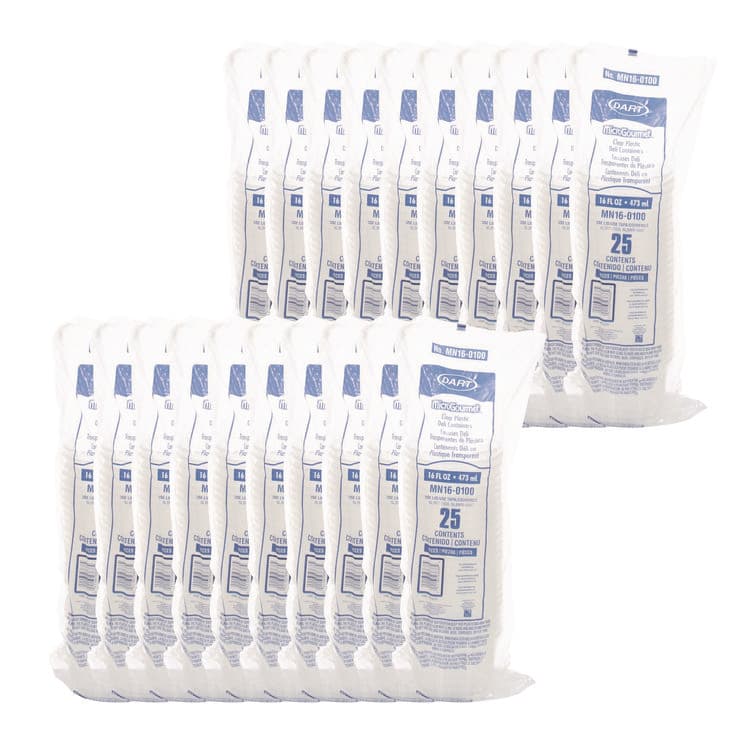 DART MicroGourmet Food Container, 16 oz, Translucent, Plastic, 50/Pack, 10 Packs/Carton (DCCMN160100) thumbnail 3