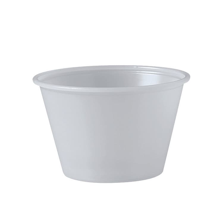 DART Polystyrene Portion Cups, 4 oz, Plastic, Translucent, 250/Bag, 10 Bags/Carton (DCCP400N) thumbnail 3