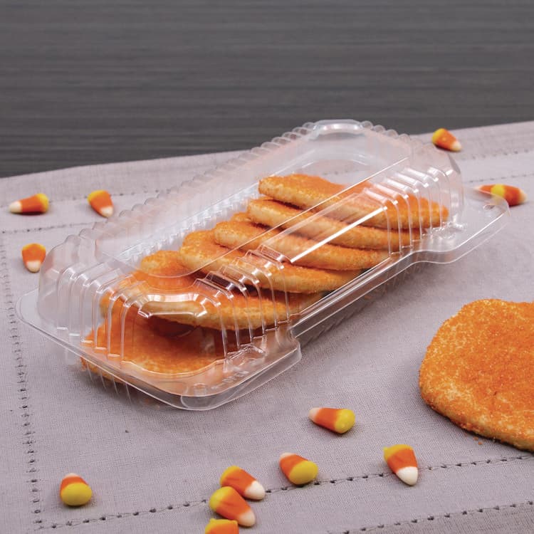 DART StayLock Clear Hinged Lid Containers, 4.5 x 8.5 x 2.1, Clear, Plastic, 250/Carton (DCCPET18UT1) thumbnail 4