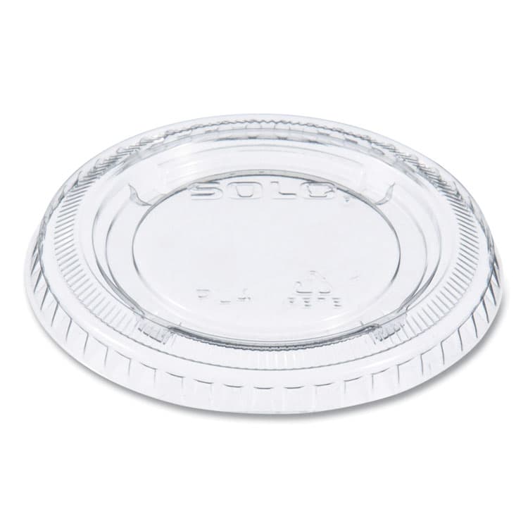 DART Portion/Souffle Cup Lids, Fits 3.25 oz to 9 oz Portion Cups, Plastic, Clear, 125/Pack, 20 Packs/Carton (DCCPL4N)
