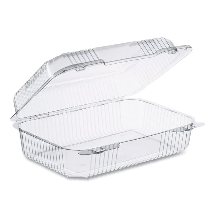 DART StayLock Clear Hinged Lid Containers, Oblong, 6.81 x 9.4 x 3.1, Plastic, 125/Bag, 2/Carton (DCCC40UT1)