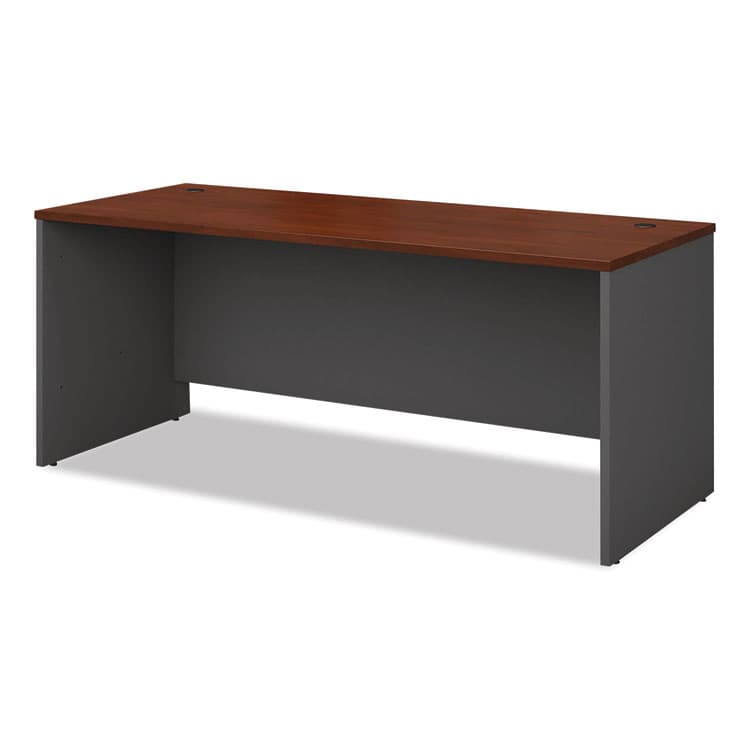 BUSH INDUSTRIES Series C Collection Desk Shell, 71.13" x 29.38" x 29.88", Hansen Cherry/Graphite Gray (BSHWC24436)