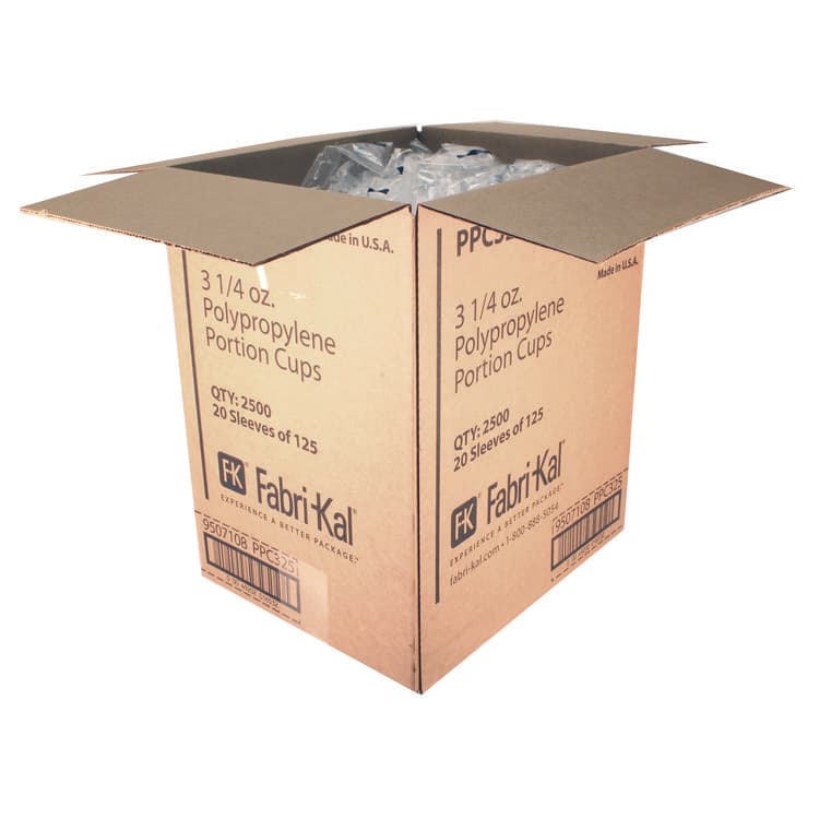 FABRI-KAL Portion Cups, 3.25 oz, Plastic, Clear, 2,500/Carton (FABPPC325) thumbnail 3