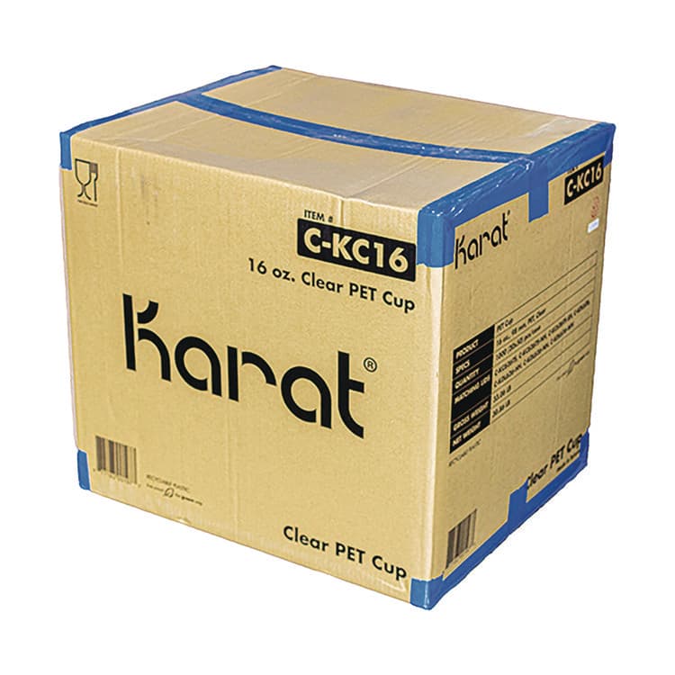 KARAT BY LOLLICUP PET Plastic Cups, 16 oz, Clear, 1,000/Carton (KRTCKC16) thumbnail 4
