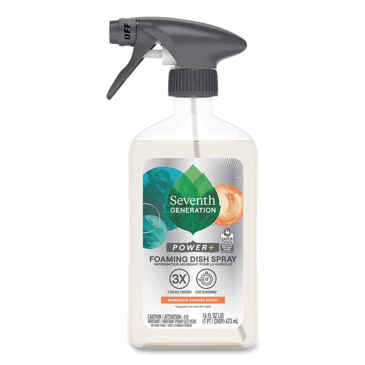 SEVENTH GENERATION Foaming Dish Spray, Mandarin Orange Scent, 16 oz Bottle (SEV45169EA)
