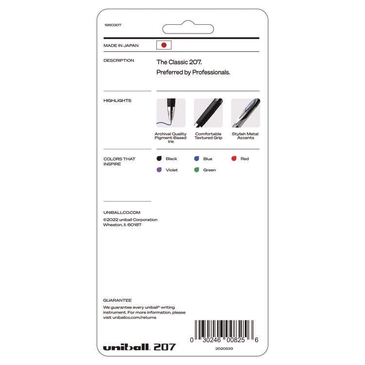 UNI Signo 207 Gel Pen, Retractable, Medium 0.7 mm, Assorted Ink and Barrel Colors, 5/Pack (UBC261221) thumbnail 2