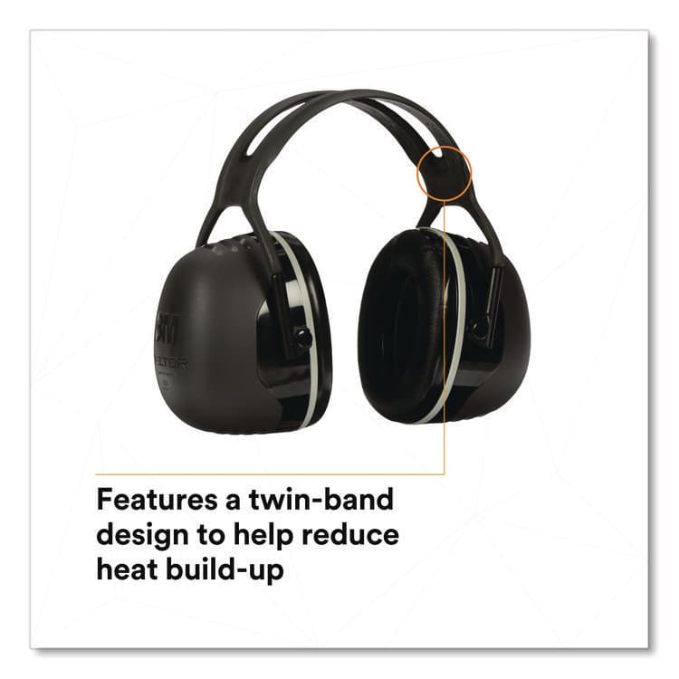 3M/COMMERCIAL TAPE DIV. PELTOR X Series Earmuffs, Model X5A, 31 dB NRR, Black (MMMX5A) thumbnail 4