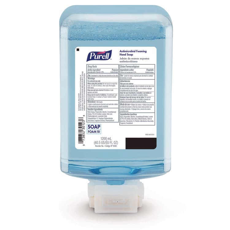 GO-JO INDUSTRIES Antimicrobial Foaming Hand Soap Refill, For ES10 Dispensers, Plum Scent, 1,200 mL, 2/Carton (GOJ838202CT) thumbnail 2