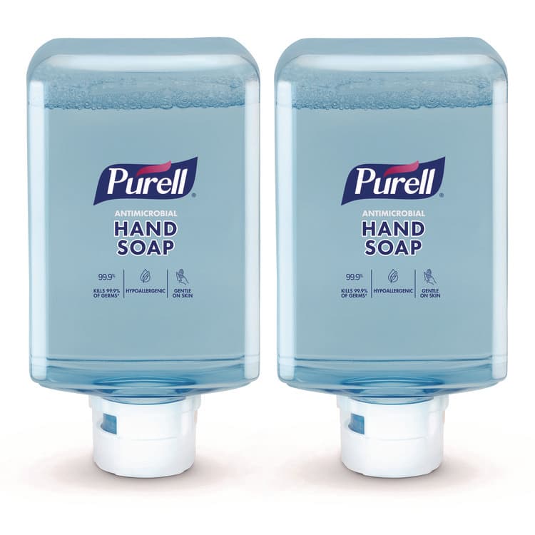 GO-JO INDUSTRIES Antimicrobial Foaming Hand Soap Refill, For ES10 Dispensers, Plum Scent, 1,200 mL, 2/Carton (GOJ838202CT)