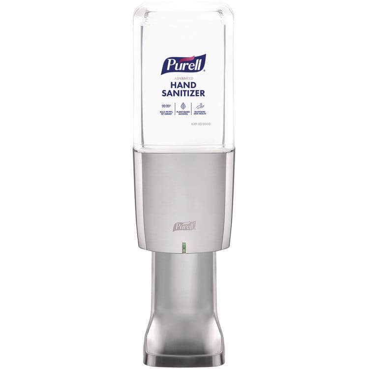 GO-JO INDUSTRIES ES10 Automatic Hand Sanitizer Dispenser, 4.33 x 3.96 x 10.31, Plated Chrome (GOJ8328E1)