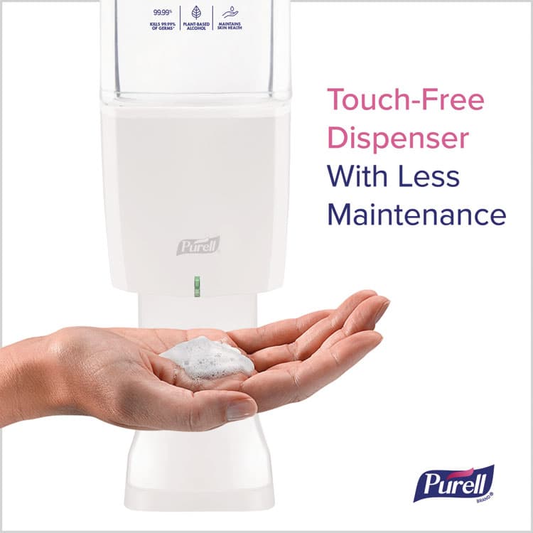 GO-JO INDUSTRIES ES10 Automatic Hand Sanitizer Dispenser, 4.33 x 3.96 x 10.31, White (GOJ8320E1) thumbnail 2