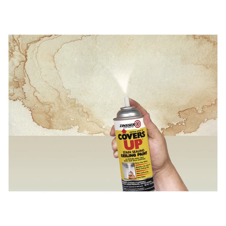 RUST-OLEUM CORPORATION Covers Up Ceiling Paint and Primer, Interior, Flat White, 13 oz Aerosol Can, 6/Carton (RST3688CT) thumbnail 4