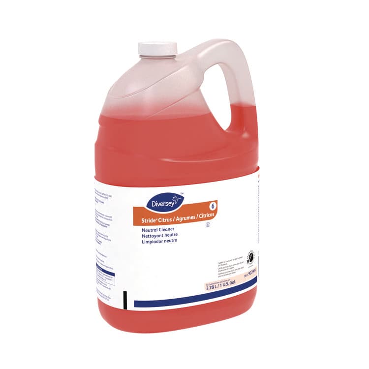 DIVERSEY Stride Neutral Cleaner, Citrus, 1 gal, 4 Bottles/Carton (DVO101109753) thumbnail 2