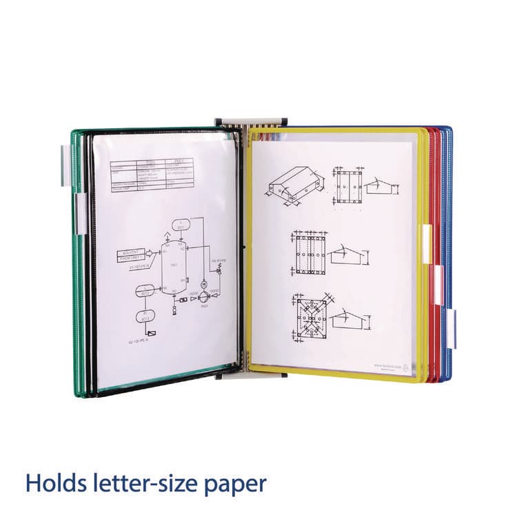 TARIFOLD, . Wall Unit Reference Starter Set, 10 Panels with Assorted Color Borders, White Base (TFIW291) thumbnail 2