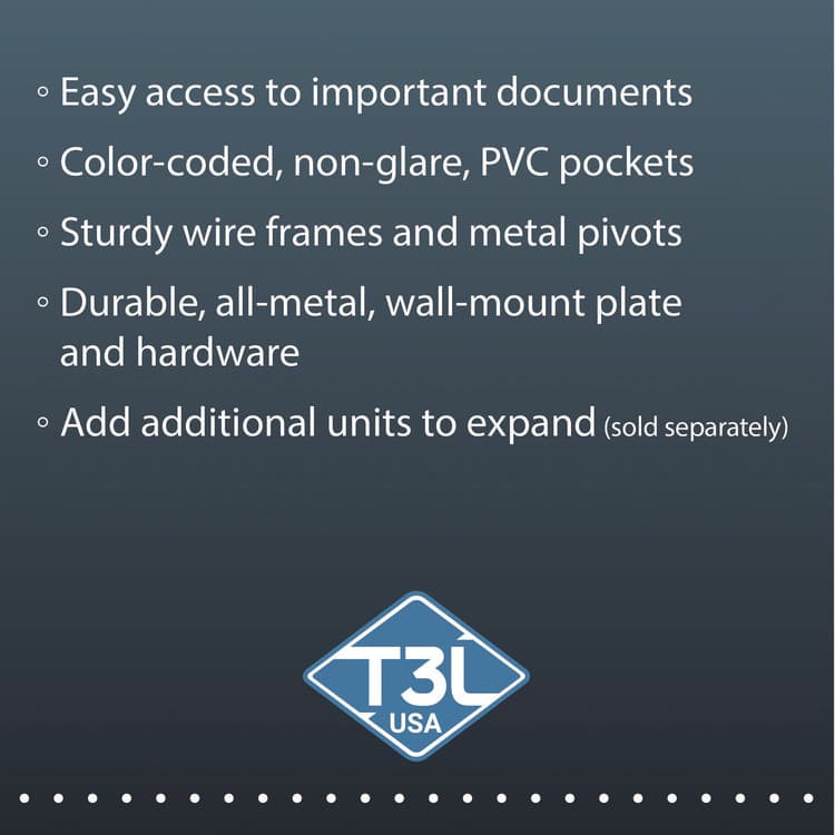 TARIFOLD, . Wall Unit Reference Starter Set, 10 Panels with Assorted Color Borders, White Base (TFIW291) thumbnail 4
