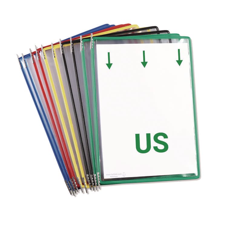 TARIFOLD, . Wall Unit Reference Starter Set, 10 Panels with Assorted Color Borders, White Base (TFIW291) thumbnail 3