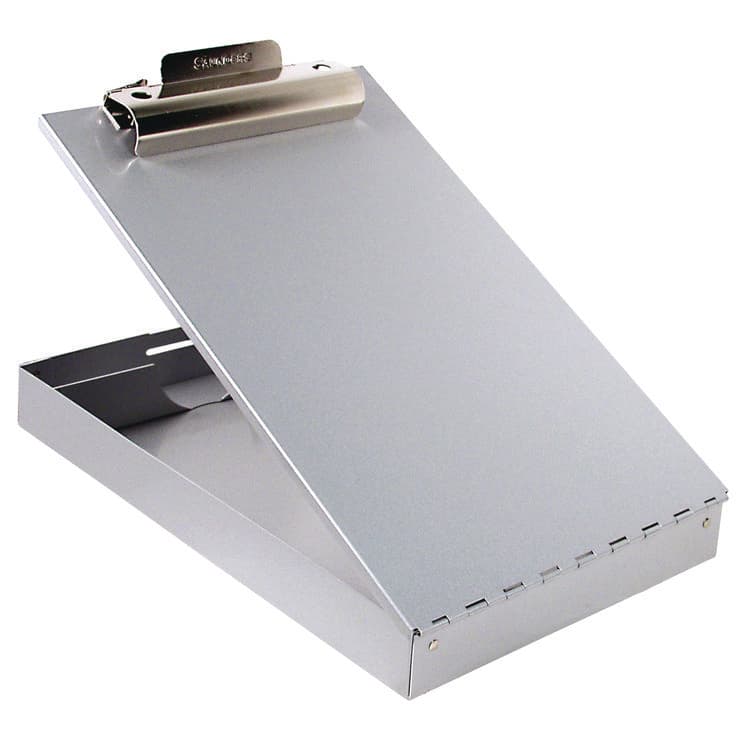 SAUNDERS MFG. CO., . Redi-Rite Aluminum Storage Clipboard, 1" Clip Capacity, Holds 8.5 x 11 Sheets, Silver (SAU11017)