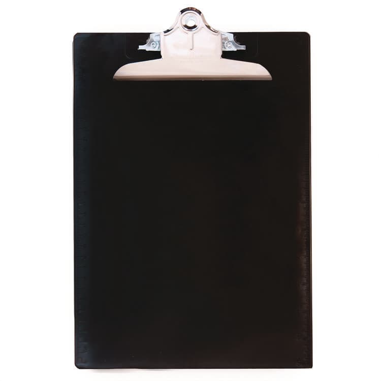 SAUNDERS MFG. CO., . Recycled Plastic Clipboard with Ruler Edge, 1" Clip Capacity, Holds 8.5 x 11 Sheets, Black (SAU21603) thumbnail 2