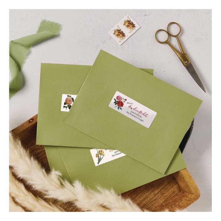 AVERY PRODUCTS CORPORATION Glossy White Easy Peel Mailing Labels w/ Sure Feed Technology, Laser Printers, 1 x 2.63, White, 30/Sheet, 25 Sheets/Pack (AVE6526) thumbnail 2