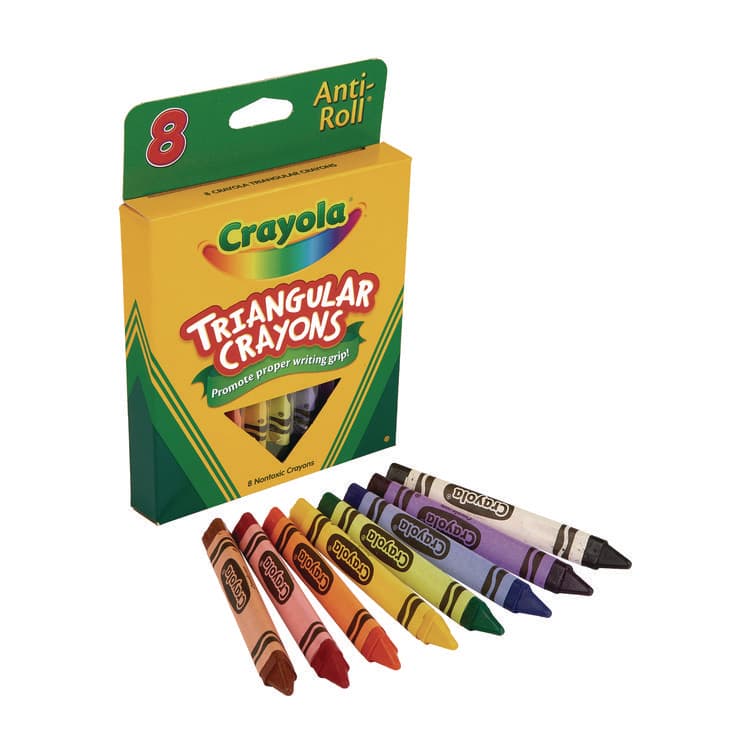 BINNEY & SMITH / CRAYOLA Triangular Crayons, Regular Size, 0.5" x 4", 8 Assorted Colors, 8/Pack (CYO524008) thumbnail 4