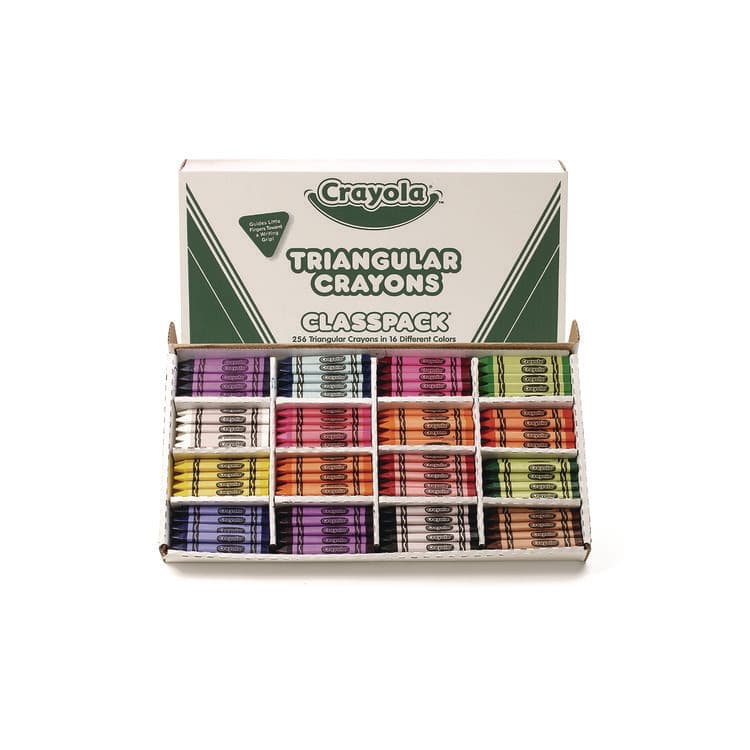 BINNEY & SMITH / CRAYOLA Classpack Triangular Crayons, Regular Size, 0.5" x 4", 16 Assorted Colors, 256/Carton (CYO528039) thumbnail 4