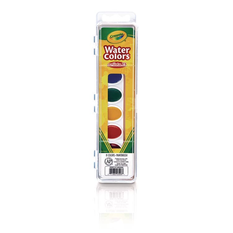 BINNEY & SMITH / CRAYOLA Artista II 8-Color Watercolor Set, 8 Assorted Colors, Palette Tray (CYO531508) thumbnail 3