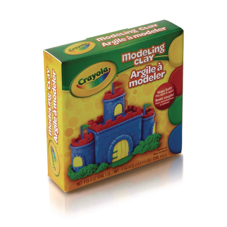 BINNEY & SMITH / CRAYOLA Modeling Clay Assortment, 4 oz of Each Color Blue/Green/Red/Yellow, 1 lb (CYO570300) thumbnail 4