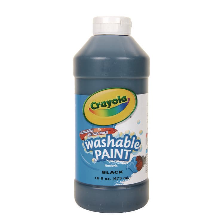 BINNEY & SMITH / CRAYOLA Washable Paint, Black, 16 oz Bottle (CYO542016051) thumbnail 3