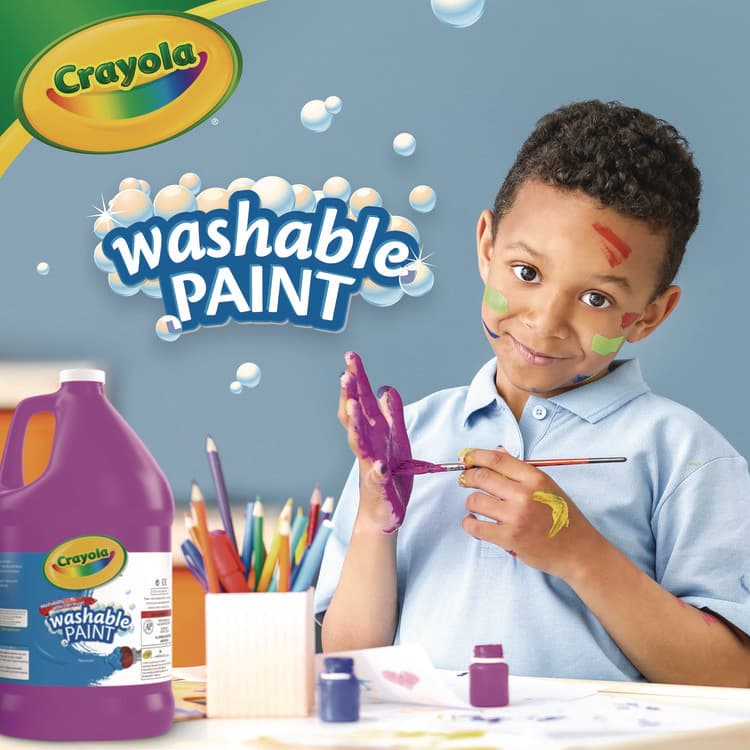 BINNEY & SMITH / CRAYOLA Washable Paint, Violet, 1 gal Bottle (CYO542128040) thumbnail 2