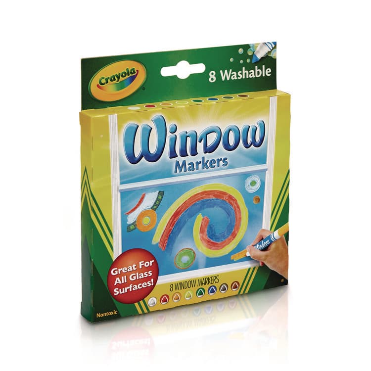 BINNEY & SMITH / CRAYOLA Washable Window FX Marker, Broad Bullet Tip, Assorted Colors, 8/Pack (CYO588165) thumbnail 3