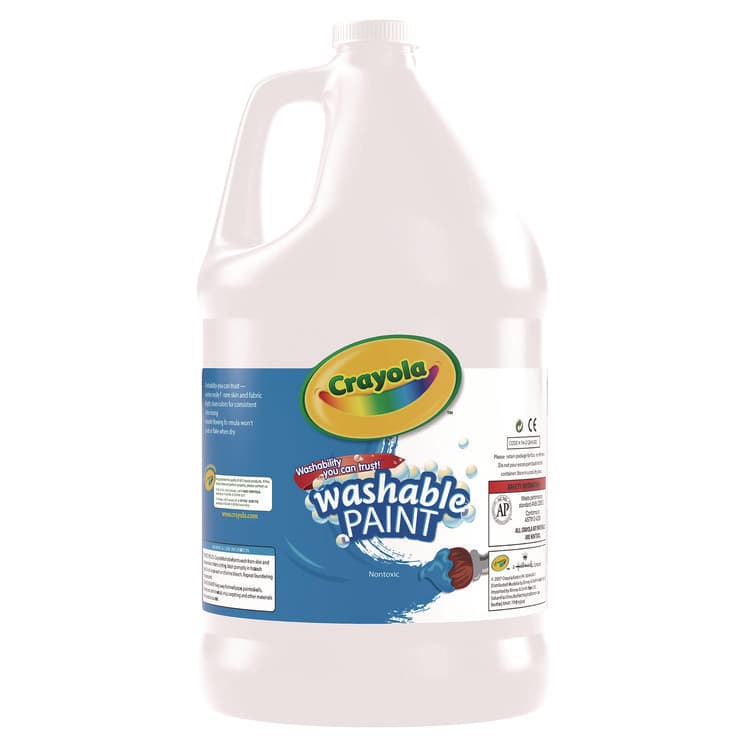 BINNEY & SMITH / CRAYOLA Washable Paint, White, 1 gal Bottle (CYO542128053) thumbnail 3