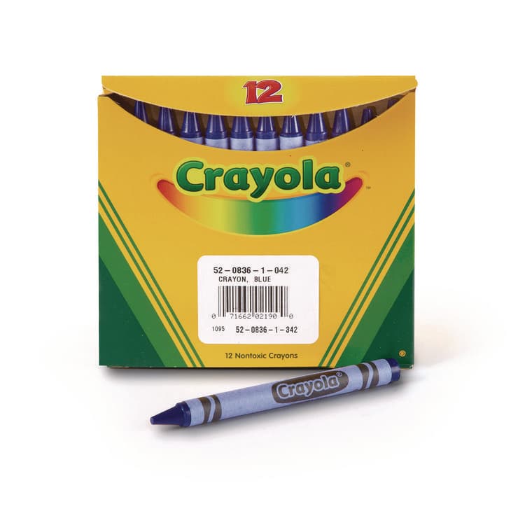 BINNEY & SMITH / CRAYOLA Bulk Crayons, Regular Size, 0.31" x 3.63", Blue, 12/Box (CYO520836042) thumbnail 2
