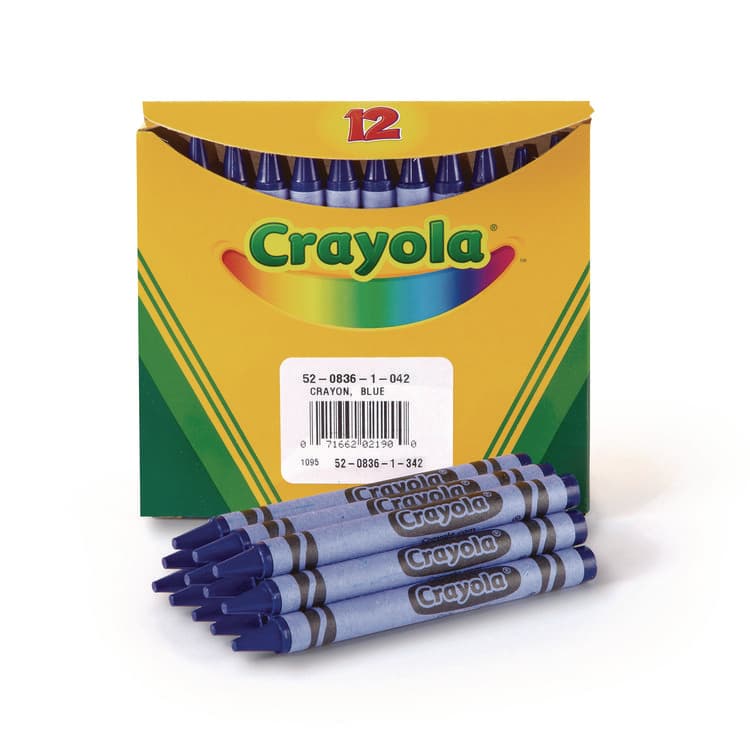 BINNEY & SMITH / CRAYOLA Bulk Crayons, Regular Size, 0.31" x 3.63", Blue, 12/Box (CYO520836042) thumbnail 3