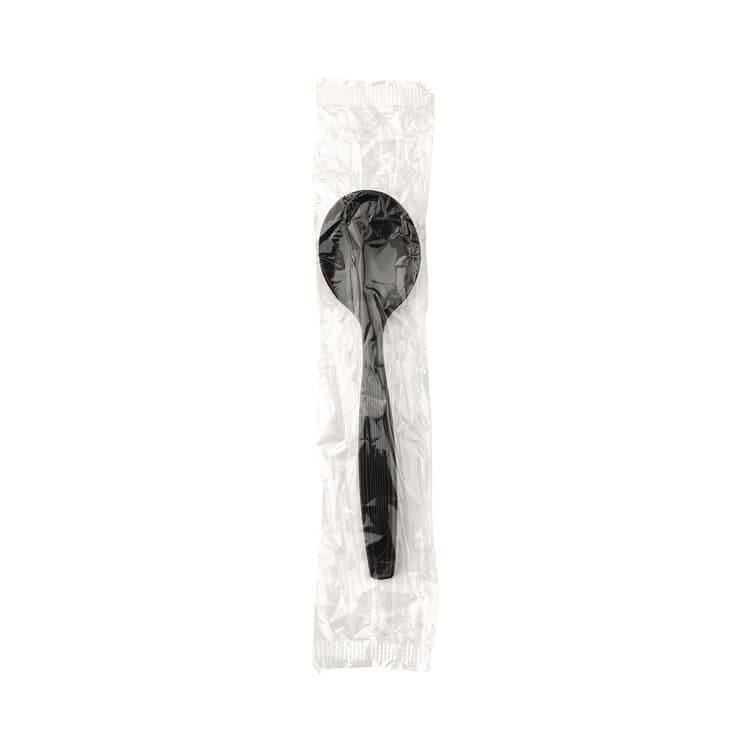 DIXIE FOOD SERVICE Individually Wrapped Heavyweight Soup Spoons, 5.75", Plastic, Black, 1,000/Carton (DXESH53C7) thumbnail 4
