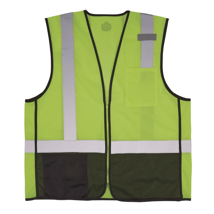 ERGODYNE CORPORATION GloWear 8210Z Hi-Vis Class 2 Mesh Vest, 4X-Large to 5X-Large, Lime (EGO23019)