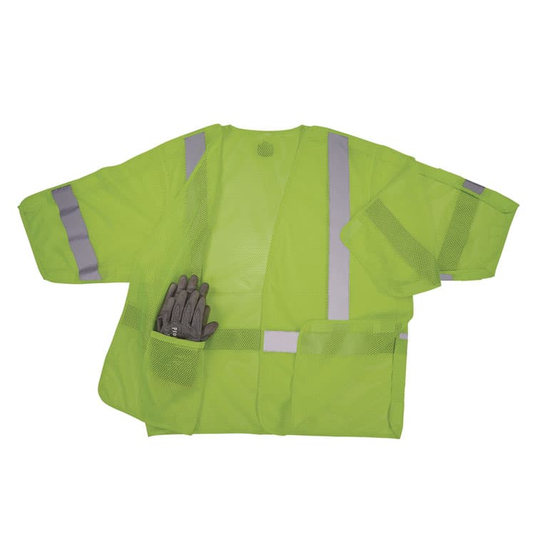 ERGODYNE CORPORATION GloWear 8315BA Class 3 Hi-Vis Breakaway Safety Vest, 4X-Large to 5X-Large, Lime (EGO23059) thumbnail 2