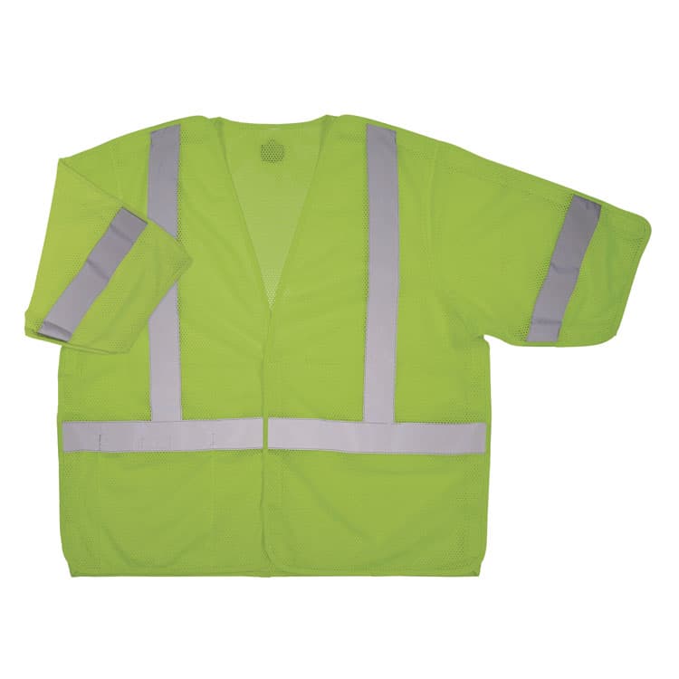 ERGODYNE CORPORATION GloWear 8315BA Class 3 Hi-Vis Breakaway Safety Vest, 4X-Large to 5X-Large, Lime (EGO23059)