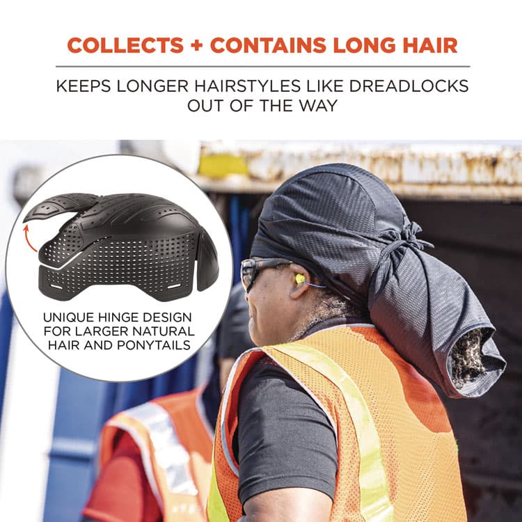 ERGODYNE CORPORATION Skullerz 8941 Dreadlock Tube and Bump Cap Insert, Large/X-Large, Black (EGO23421) thumbnail 3