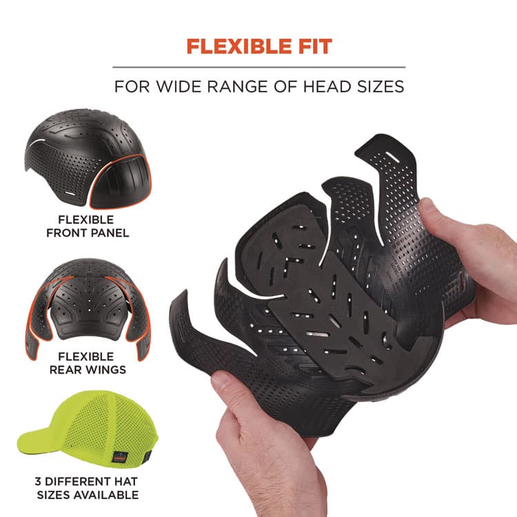 ERGODYNE CORPORATION Skullerz 8947 Lightweight Baseball Hat and Bump Cap Insert, X-Large/2X-Large, Lime (EGO23458) thumbnail 4