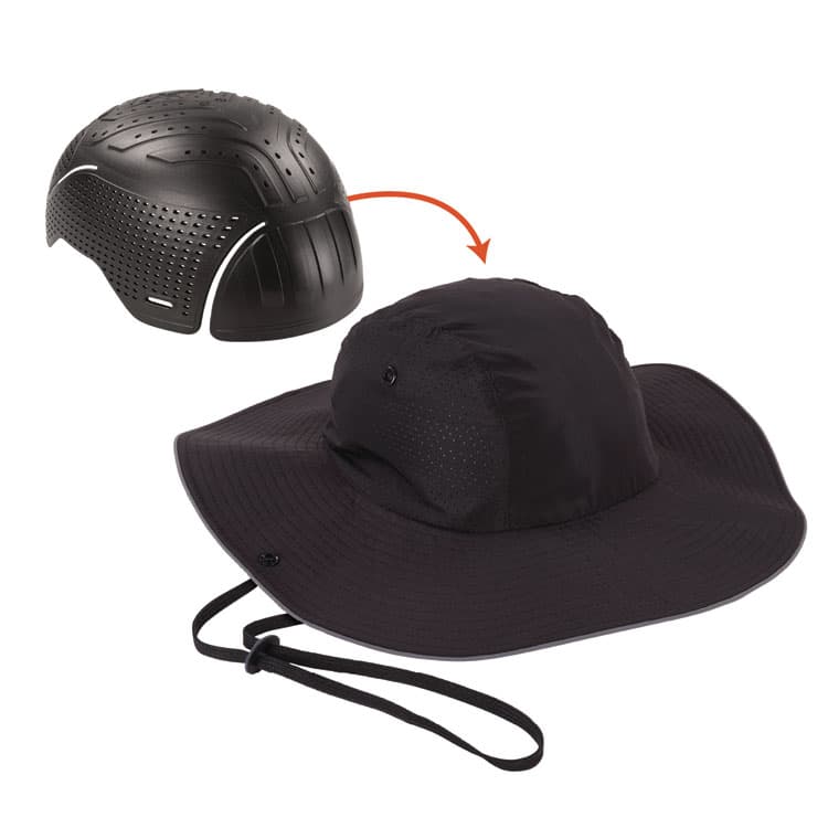 ERGODYNE CORPORATION Skullerz 8957 Lightweight Ranger Hat and Bump Cap Insert, X-Large/2X-Large, Black (EGO23461)