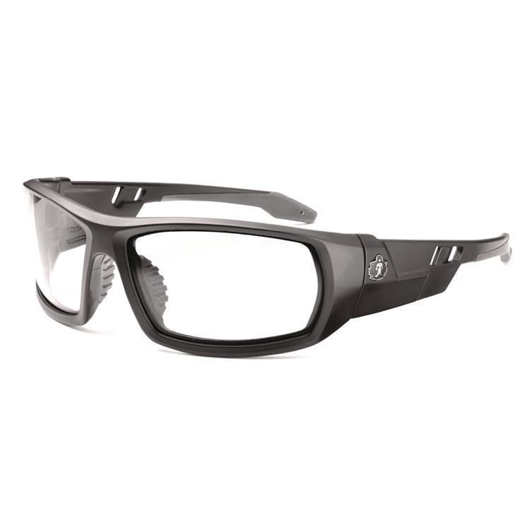 ERGODYNE CORPORATION Skullerz ODIN Anti-Scratch Enhanced Anti-Fog Safety Glasses, Matte Black Full Frame, Clear Dual Lens (EGO50405)