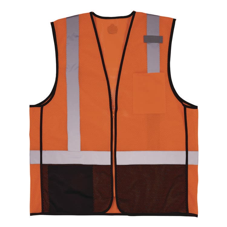 ERGODYNE CORPORATION GloWear 8210Z Hi-Vis Class 2 Mesh Vest, 4X-Large to 5X-Large, Orange (EGO23029)